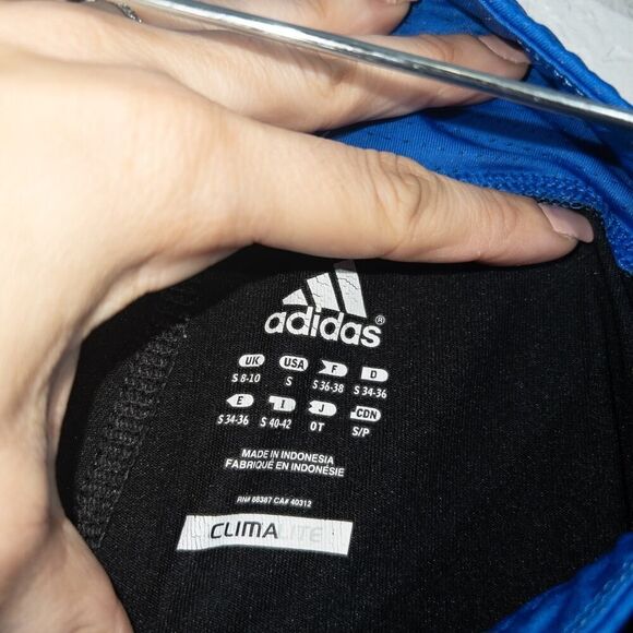 Adidas Black & Blue Three Stripe Climalite Athletic Shorts Size Small - Picture 6 of 6